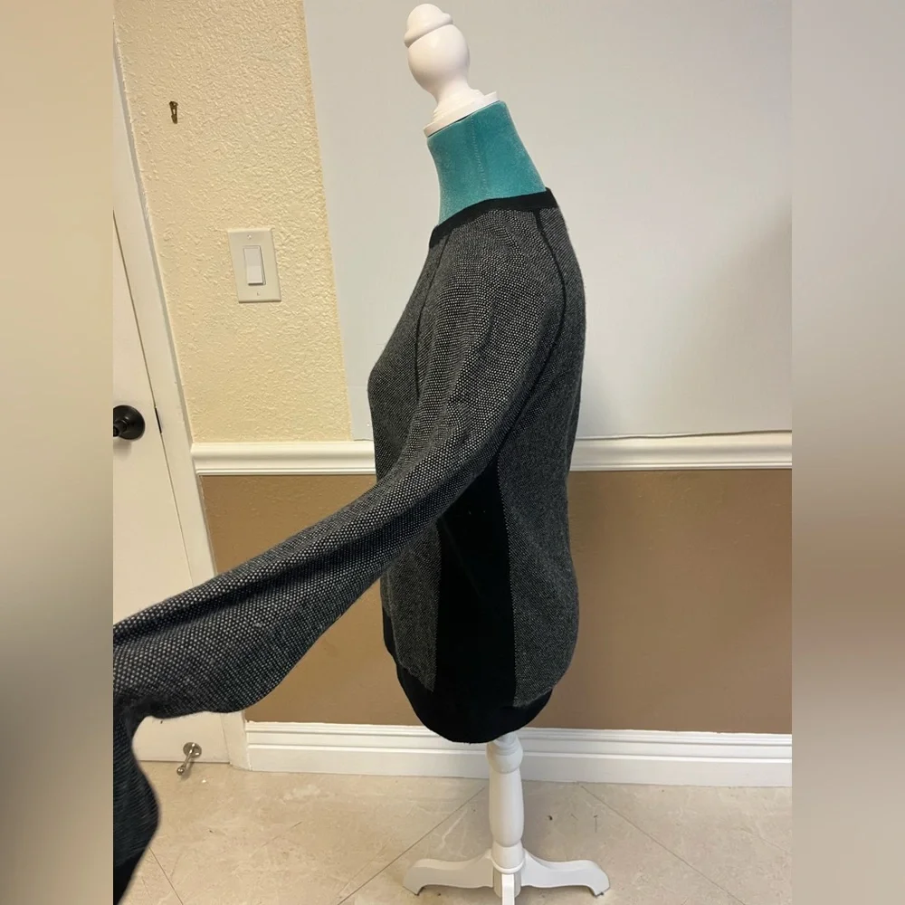 Vince Birdseye Wool & Cashmere Sweater – Gray & Black –‎ Size S